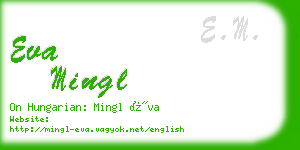 eva mingl business card